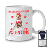 Personalized My Labrador Retriever Is My Valentine; Lovely Custom Name Single; Hearts Dog T-Shirt