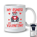 Personalized My Panda Is My Valentine; Lovely Custom Name Panda Single; Hearts Animal T-Shirt