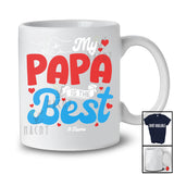 Personalized My Papa Is The Best; Amusing Father's Day Hearts Hands; Custom Name Family T-Shirt