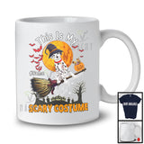 Personalized My Scary Costume, Lovely Halloween Custom Name Dalmatian, Witch Broom T-Shirt