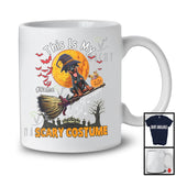 Personalized My Scary Costume, Lovely Halloween Custom Name Doberman, Witch Broom T-Shirt