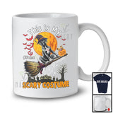 Personalized My Scary Costume, Lovely Halloween Custom Name Great Dane, Witch Broom T-Shirt