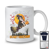 Personalized My Scary Costume, Lovely Halloween Custom Name Greater Swiss Mountain, Witch Broom T-Shirt