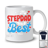 Personalized My Stepdad Is The Best; Amusing Father's Day Hearts Hands; Custom Name Family T-Shirt