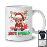 Personalized NICU Squad; Fantastic Christmas Red Plaid Reindeer Snowing; Custom Name Nurse T-Shirt