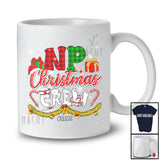 Personalized NP Christmas Crew; Amusing X-mas Plaid Snow; Custom Name Nurse Nursing T-Shirt