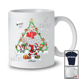 Personalized NP Crew; Amusing Christmas Tree Dabbing Santa Elf Gnome; Custom Name Nurse T-Shirt