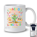 Personalized Nacho Average Lunch Lady; Joyful Cinco De Mayo Custom Name Mexican Cactus Taco T-Shirt