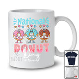 Personalized National Donut Day; Colorful Three Donuts Sweet Cake; Custom Name Family Friends T-Shirt