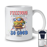 Personalized Never Freedom Tasted So Good; Amusing 4th Of July Hamburger Custom Name Patriotic T-Shirt