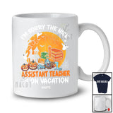 Personalized Nice Assistant Teacher Is On Vacation; Joyful Halloween Zombie; Custom Name Jobs T-Shirt
