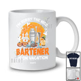 Personalized Nice Bartender Is On Vacation; Joyful Halloween Zombie Pumpkin; Custom Name Jobs T-Shirt