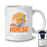 Personalized Nice Nurse Is On Vacation; Joyful Halloween Zombie Pumpkin; Custom Name Jobs T-Shirt