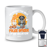 Personalized Nice Police Officer Is On Vacation; Joyful Halloween Zombie Pumpkin; Custom Name Jobs T-Shirt