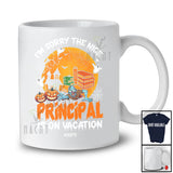 Personalized Nice Principal Is On Vacation; Joyful Halloween Zombie Pumpkin; Custom Name Jobs T-Shirt