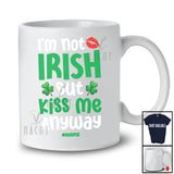Personalized Not Irish But Kiss Me Anyway; Happy St. Patrick's Day Custom Name Adult Couple T-Shirt