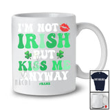 Personalized Not Irish But Kiss Me Anyway; Happy St. Patrick's Day Groovy; Custom Name Couple T-Shirt