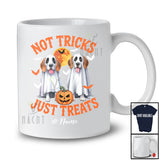 Personalized Not Tricks Just Treats; Creepy Halloween Custom Name Two Boo Ghost Beagle Owner T-Shirt