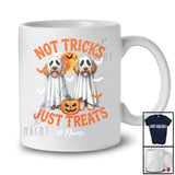 Personalized Not Tricks Just Treats; Creepy Halloween Custom Name Two Boo Ghost Cockapoo T-Shirt