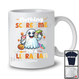 Personalized Nothing Scares Me I'm A Librarian; Lovely Halloween Custom Name Boo Ghost T-Shirt