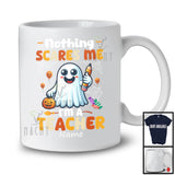 Personalized Nothing Scares Me I'm A Teacher; Lovely Halloween Custom Name Boo Ghost T-Shirt