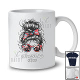 Personalized Nurselife; Proud Mother's Day Custom Name Nurse Messy Bun Hair T-Shirt