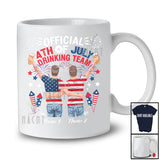 Personalized Official 4th of July Drinking Team; Cheerful Custom Name Two Men; Patriotic Drunker T-Shirt