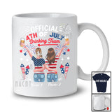 Personalized Official 4th of July Drinking Team; Cheerful Custom Name Two Women; Patriotic Drunker T-Shirt
