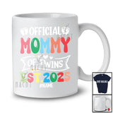 Personalized Official Mommy Of Twins 2025; Lovely Mother's Day Pregnancy; Custom Name Family T-Shirt