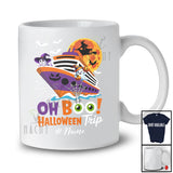 Personalized Oh Boo Halloween Trip; Amusing Custom Name Boo Cruise Ship Moon; Vacation T-Shirt