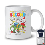 Personalized Oh Hey Second Grade; Joyful Back To School Custom Name Boy T-Rex Students T-Shirt