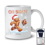 Personalized Oh Snap; Wonderful Christmas Gingerbread Playing Football; Custom Name Sport Player T-Shirt