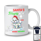 Personalized On Santa's Naughty List; Lovely Christmas Custom Name Bichon Frise Owner T-Shirt