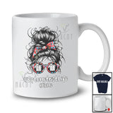 Personalized Optometristlife; Proud Mother's Day Custom Name Optometrist Messy Bun Hair T-Shirt