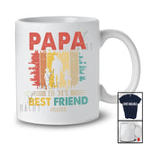 Personalized Papa Is My Best Friend; Lovely Father's Day Son Daughter; Custom Name Family T-Shirt