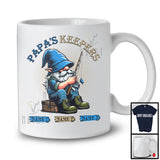 Personalized Papa's Keepers, Lovely Father's Day Fishing Gnome, Custom 3 Name Family T-Shirt