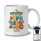 Personalized Papacito; Lovely Cinco De Mayo Father's Day Mexican Sombrero Guitar Dad; Family T-Shirt