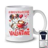 Personalized Papillon And Coffee Only For Valentine; Lovely Custom Name Single; Animal T-Shirt