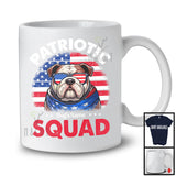 Personalized Patriotic Squad, Adorable 4th Of July Custom Name Bulldog, USA Flag Vintage T-Shirt