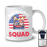 Personalized Patriotic Squad, Adorable 4th Of July Custom Name Corgi, USA Flag Vintage T-Shirt