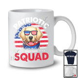 Personalized Patriotic Squad, Adorable 4th Of July Custom Name Golden Retriever, USA Flag Vintage T-Shirt