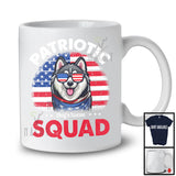 Personalized Patriotic Squad, Adorable 4th Of July Custom Name Husky, USA Flag Vintage T-Shirt