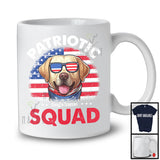 Personalized Patriotic Squad, Adorable 4th Of July Custom Name Labrador Retriever, USA Flag Vintage T-Shirt