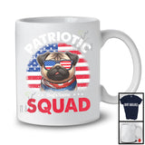 Personalized Patriotic Squad, Adorable 4th Of July Custom Name Pug, USA Flag Vintage T-Shirt