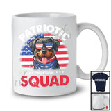 Personalized Patriotic Squad, Adorable 4th Of July Custom Name Rottweiler, USA Flag Vintage T-Shirt