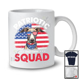 Personalized Patriotic Squad, Adorable 4th Of July Custom Name Whippet, USA Flag Vintage T-Shirt