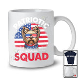 Personalized Patriotic Squad, Adorable 4th Of July Custom Name Yorkshire Terrier, USA Flag Vintage T-Shirt