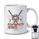 Personalized Patriotic Squad; Amazing 4th Of July Custom Name Hockey Player Helmet Sticks T-Shirt
