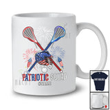 Personalized Patriotic Squad; Amazing 4th Of July Custom Name Lacrosse Player Helmet Sticks T-Shirt