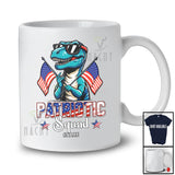 Personalized Patriotic Squad; Humorous 4th Of July T-Rex Rock US American Flag; Family Group T-Shirt
